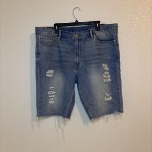Size‎ 40 Levi Strauss Cut Off Jean Shorts Blue Denim Distressed